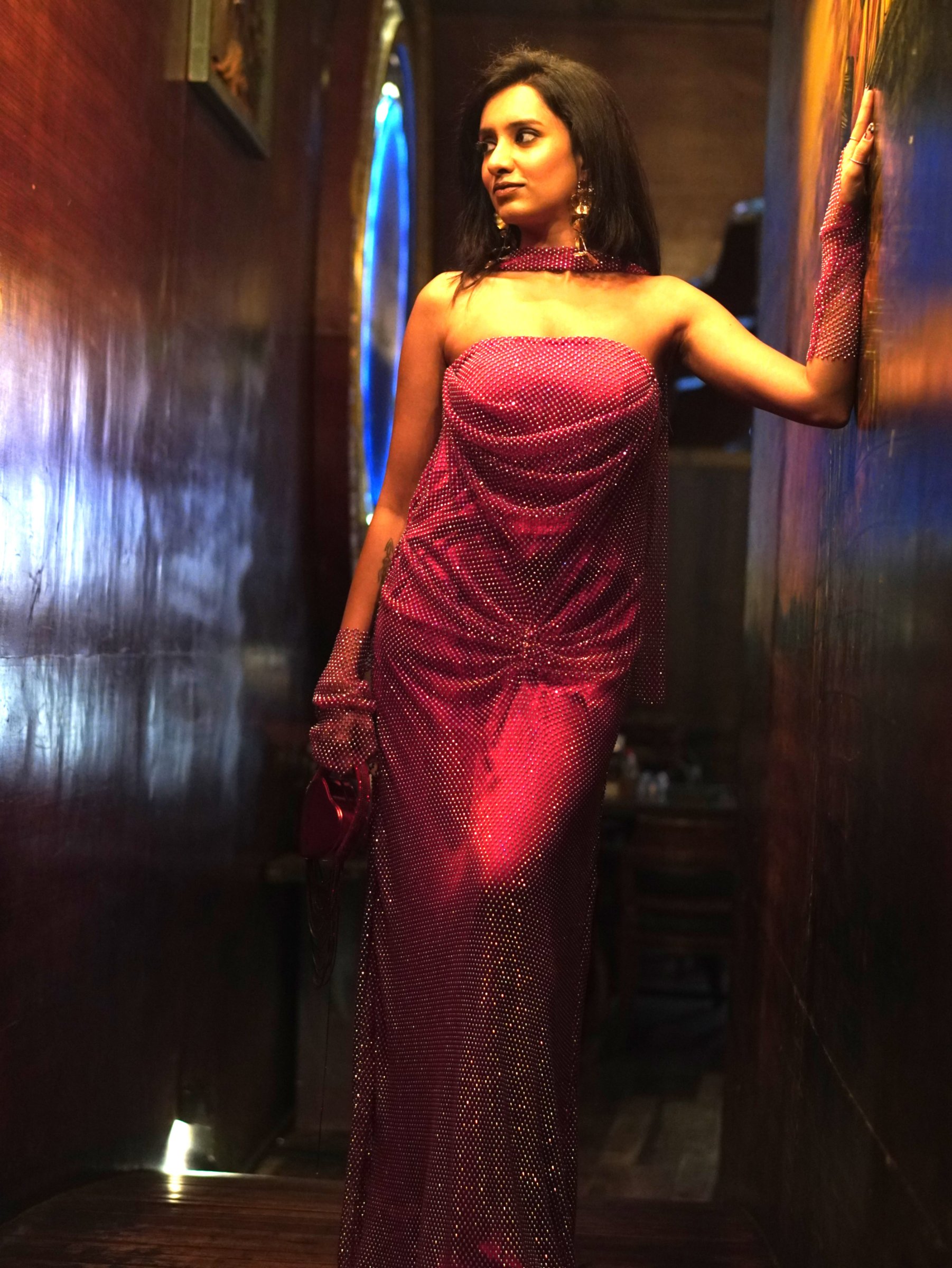 Ruby Glow Drape Gown – Gown by Label Shivaksh, photo 3 of 3