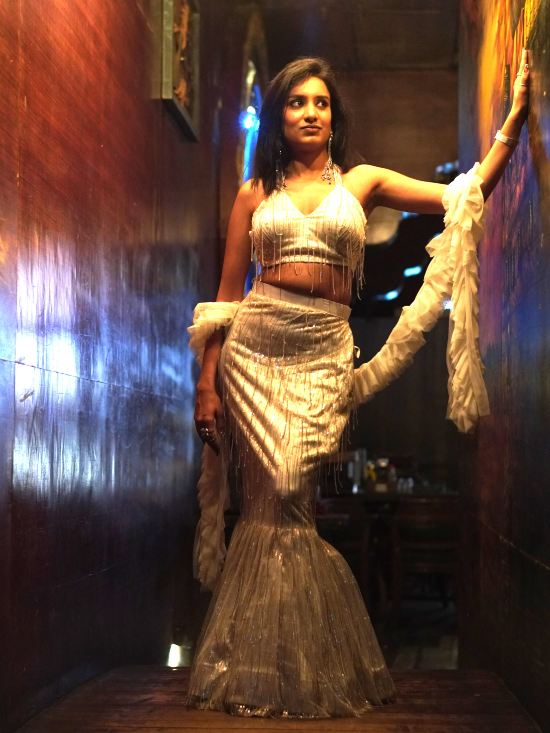 Moonlit Fishcut Set – Lehenga by Label Shivaksh