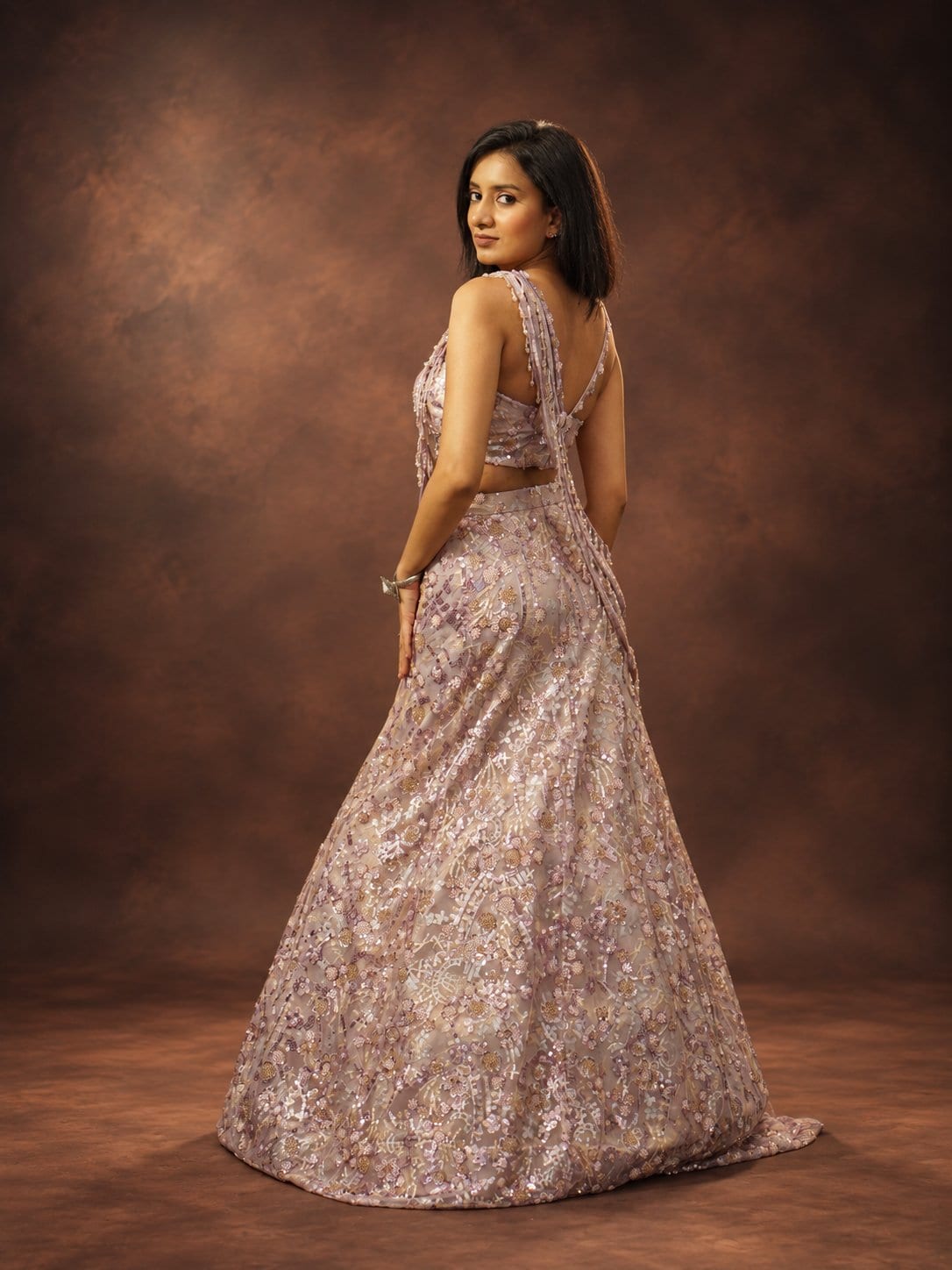 Lilac Luminance Saree-Lehenga – Lehenga by Label Shivaksh