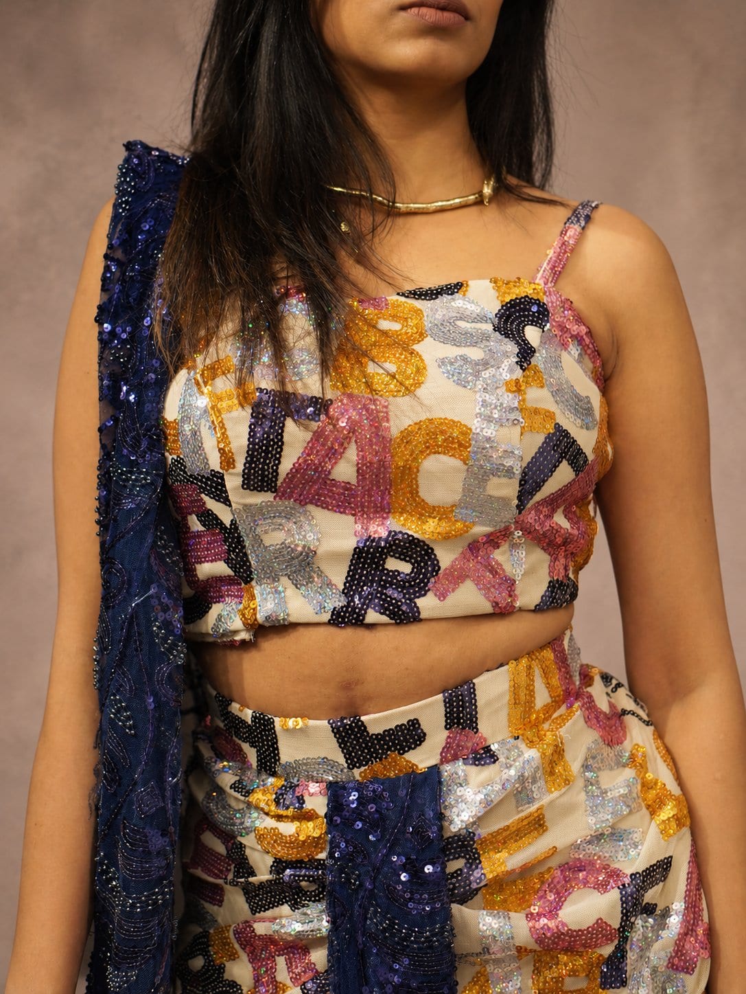 Sequins & Script – Indo-Western Set by Label Shivaksh, photo 3 of 4