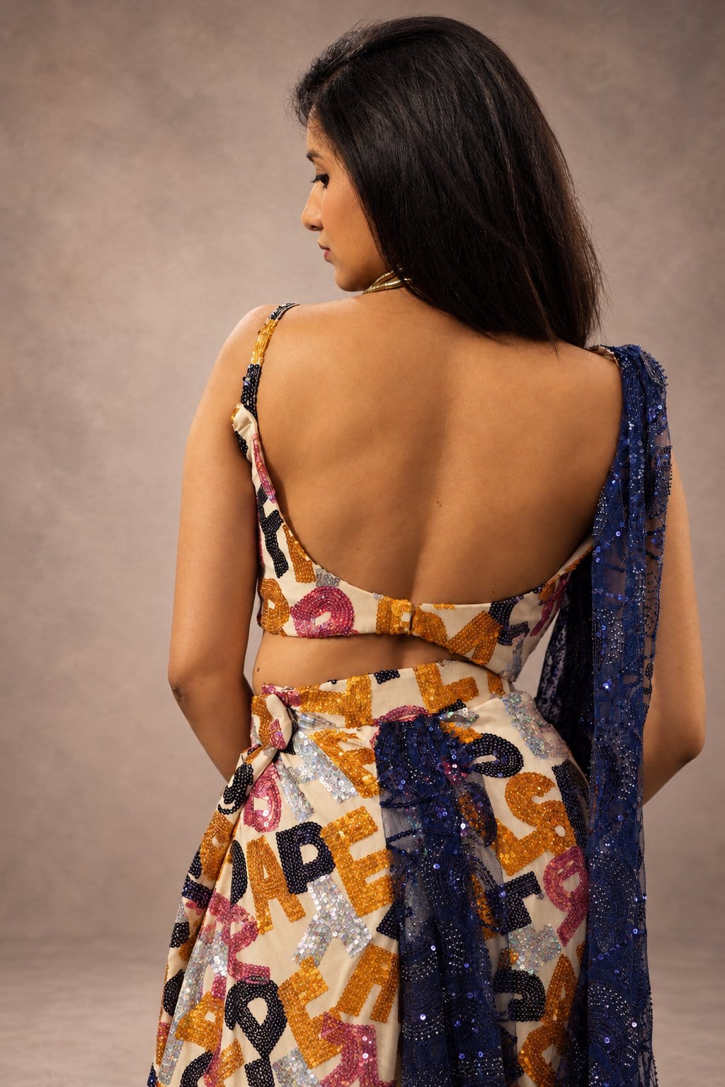 Sequins & Script – Indo-Western Set by Label Shivaksh, photo 4 of 4