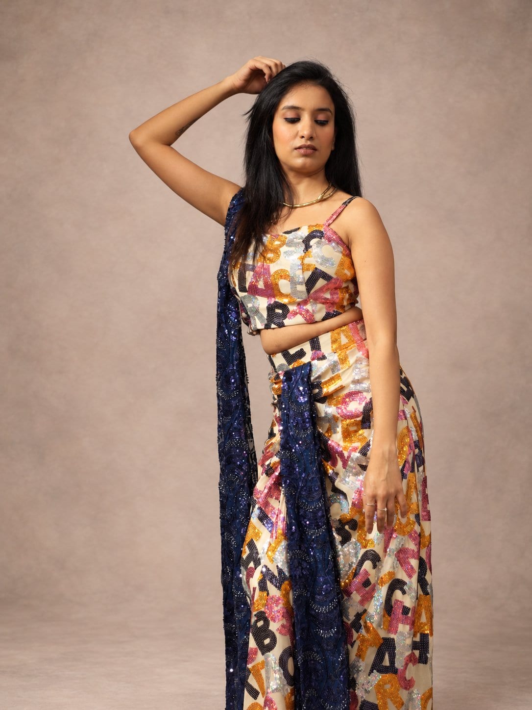 Sequins & Script – Indo-Western Set by Label Shivaksh