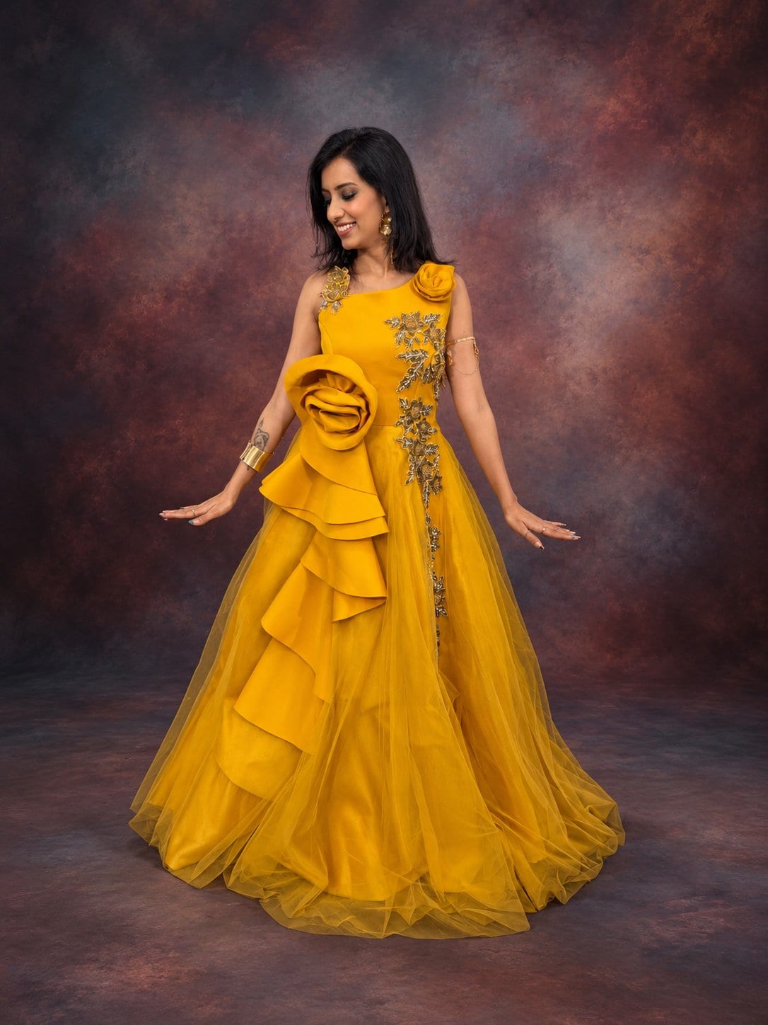 Marigold Royale – Gown by Label Shivaksh