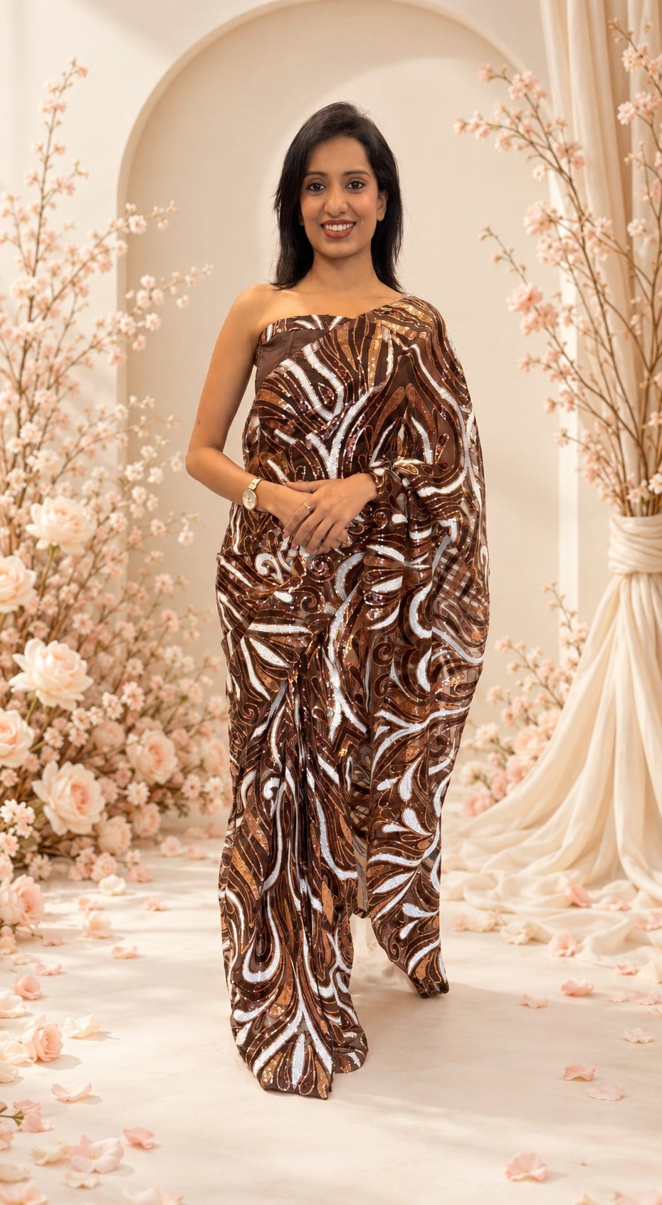 Mocha Maharani – Saree by Label Shivaksh, photo 3 of 4
