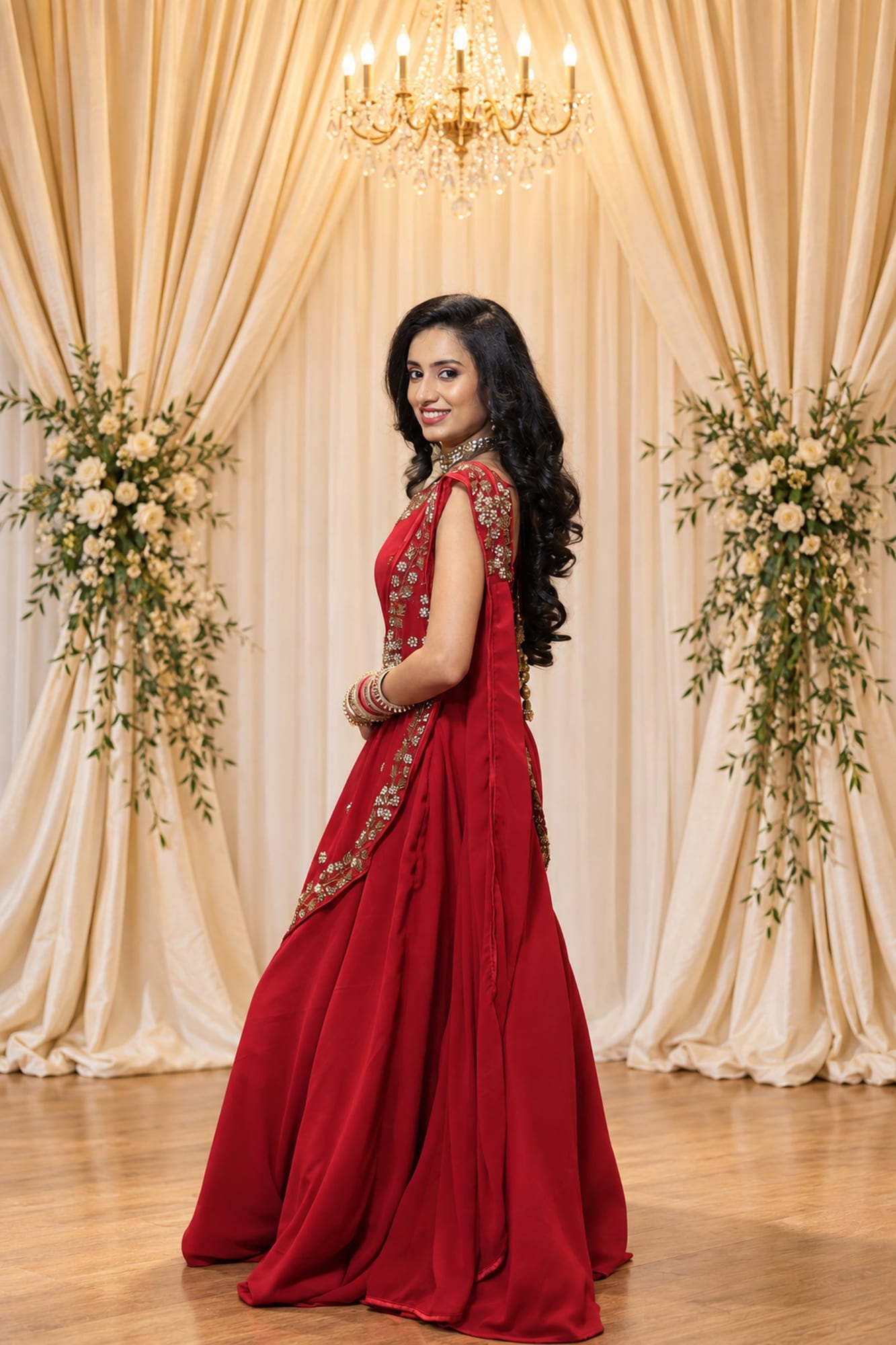 Crimson Noor – Saree by Label Shivaksh, photo 3 of 4