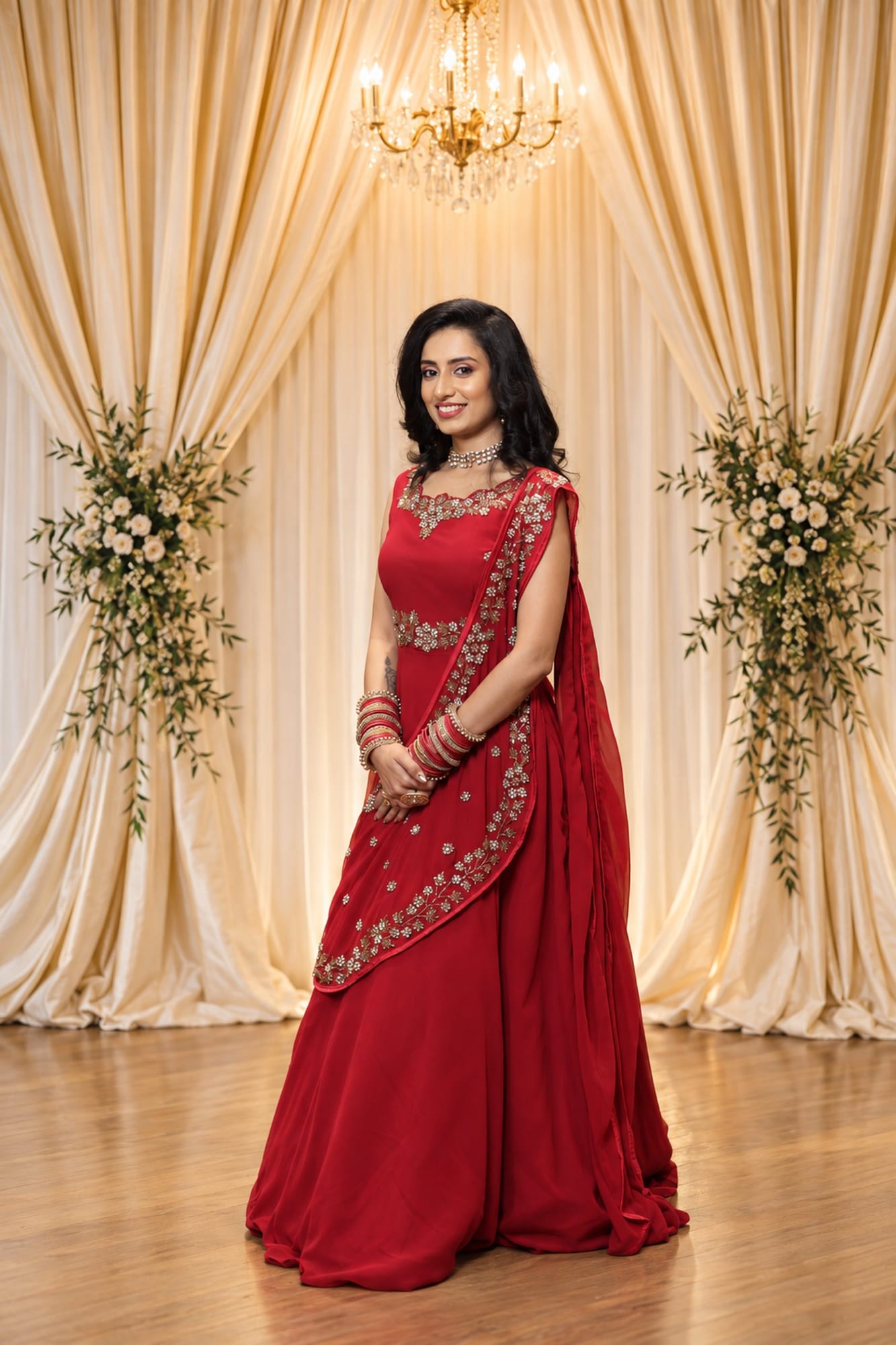 Crimson Noor – Saree by Label Shivaksh, photo 2 of 4