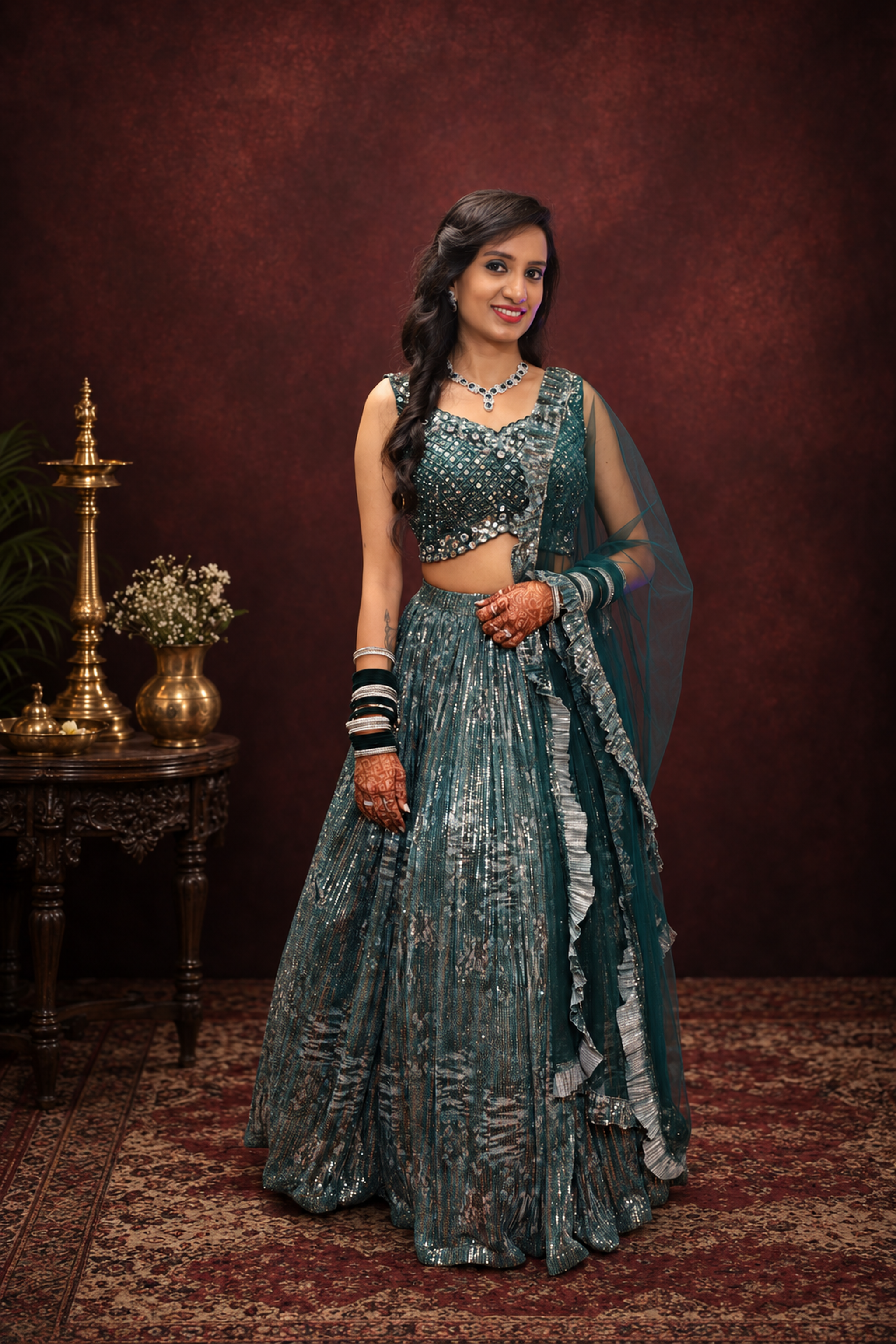 Night Forest Lehenga – Lehenga by Label Shivaksh, photo 3 of 4