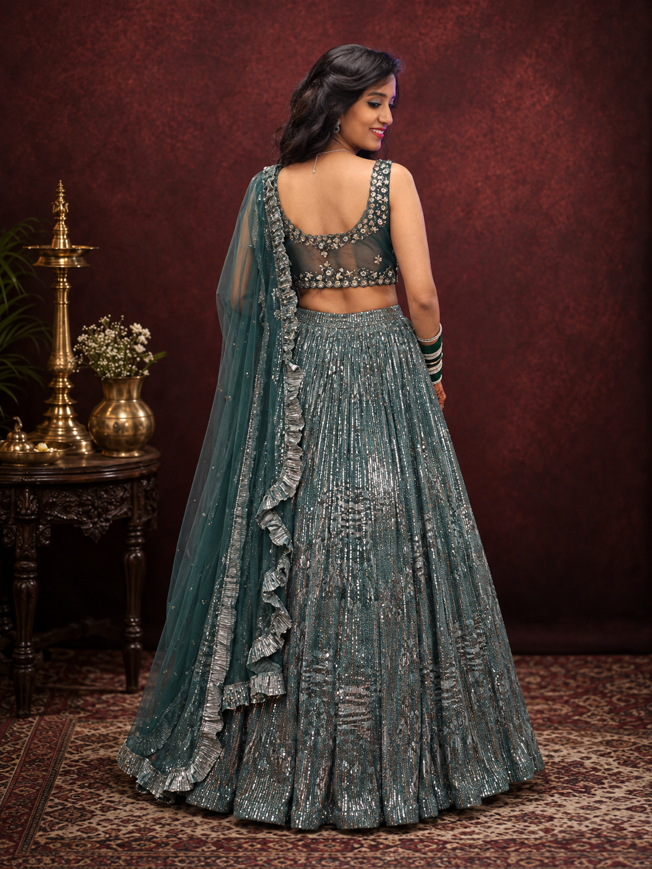 Night Forest Lehenga – Lehenga by Label Shivaksh, photo 4 of 4